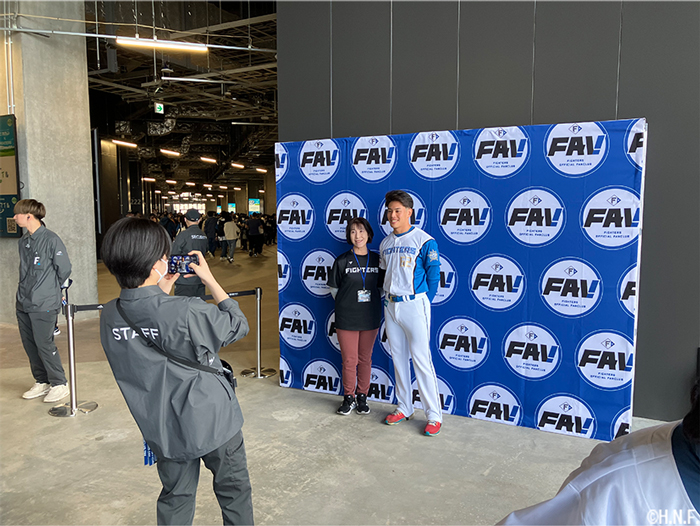 選手写真撮影会の様子