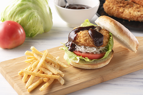 味噌かつバーガーフライドポテトセット