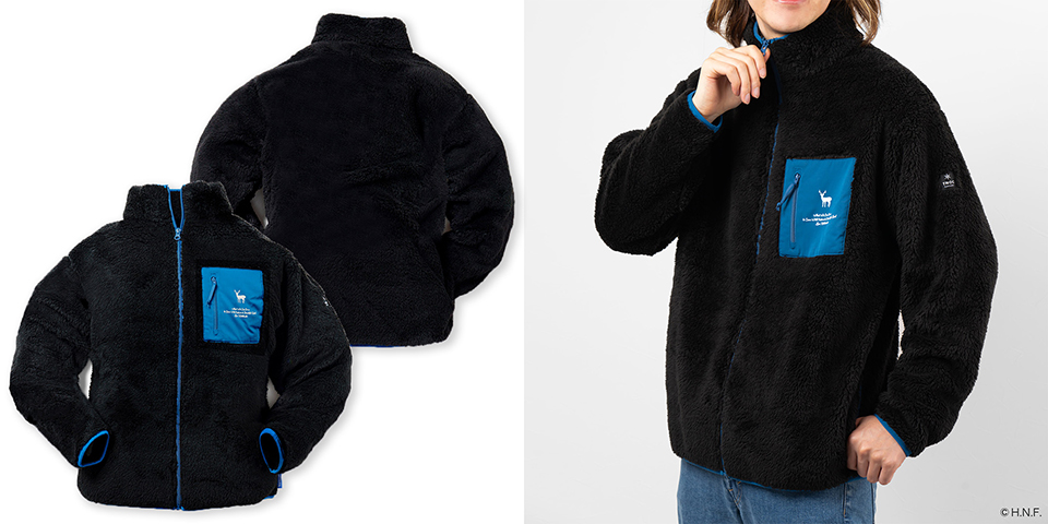 THE FLEECE ZIPUP NIGHT BLACK