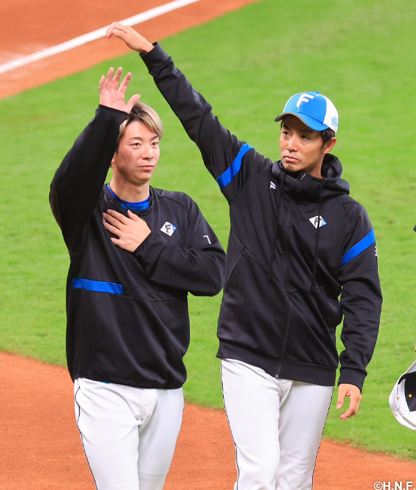 松本選手、谷内コーチ