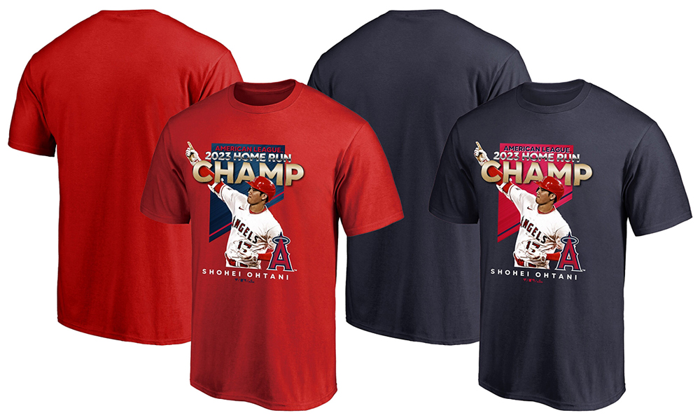 ドジャース大谷翔平　2023年ア・リーグ　ホームラン王記念パーカーとＴシャツ