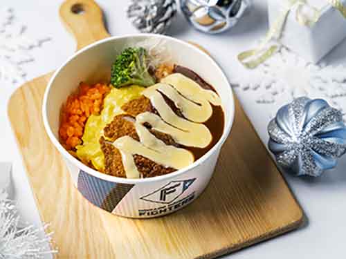 オムカツデミグラスソース