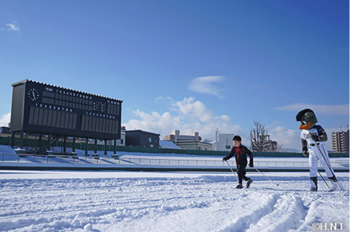 B・Bと一緒にクロスカントリースキー