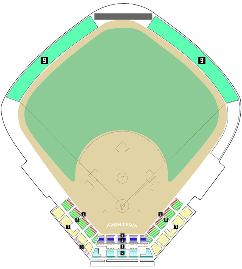 鎌ケ谷スタジアム 座席図