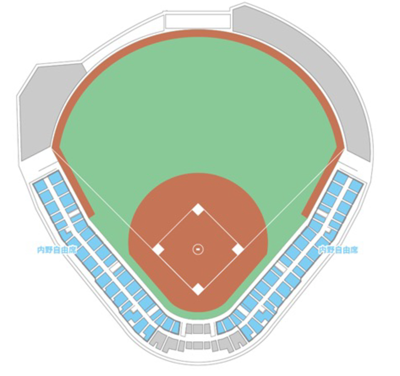 タピックスタジアム名護 座席図