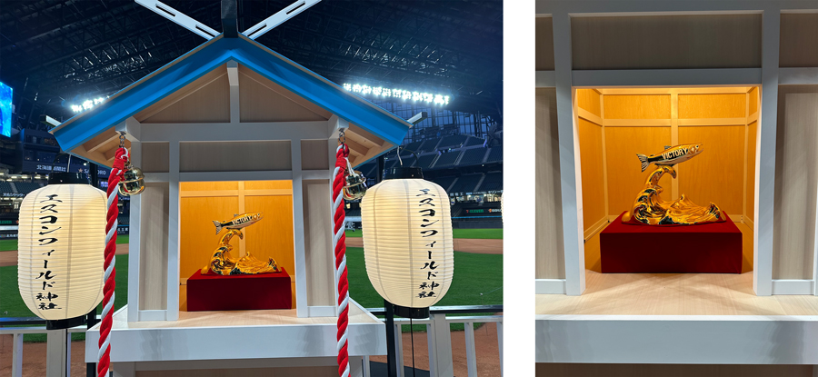 しゃけまる像　ES CON FIELD神社