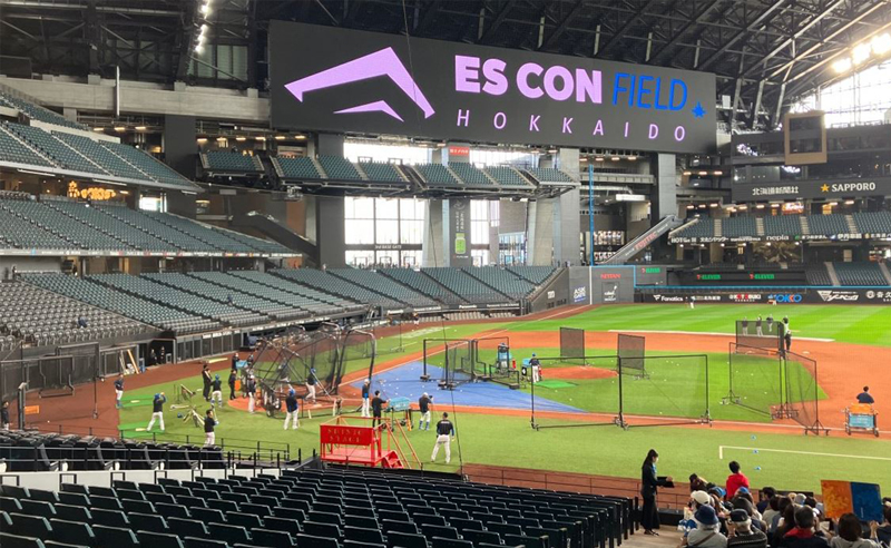 試合前練習見学