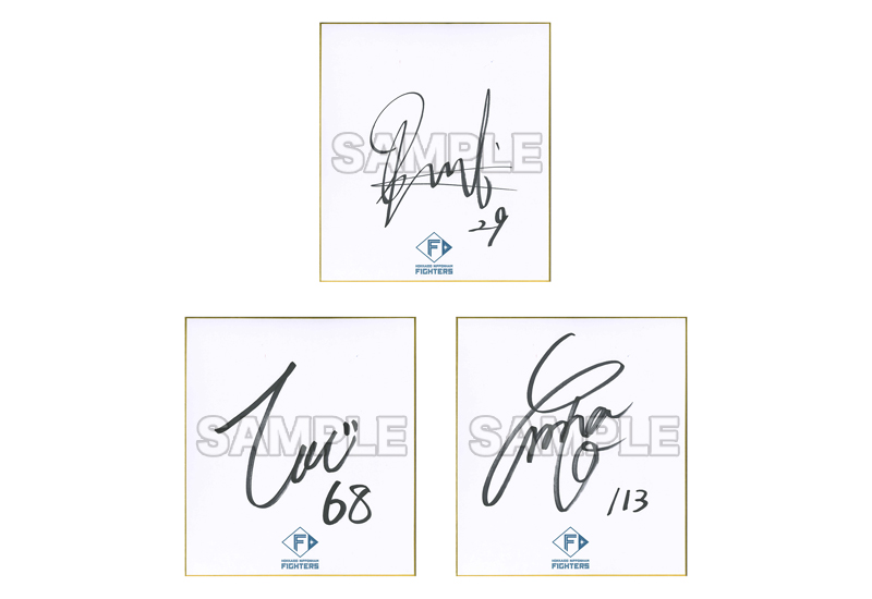 新入団サイン会参加選手サインセット