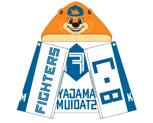 C・Bフード付ジャガードタオル