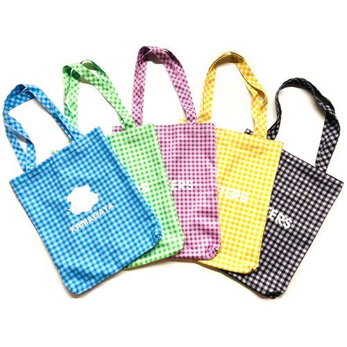 チェック柄トートバッグ