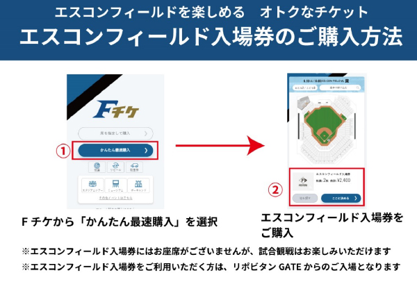 エスコンフィールド入場券