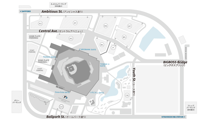 Fビレッジ駐車場MAP