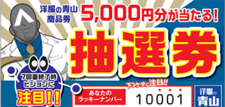 ご入場時にお配りする抽選券