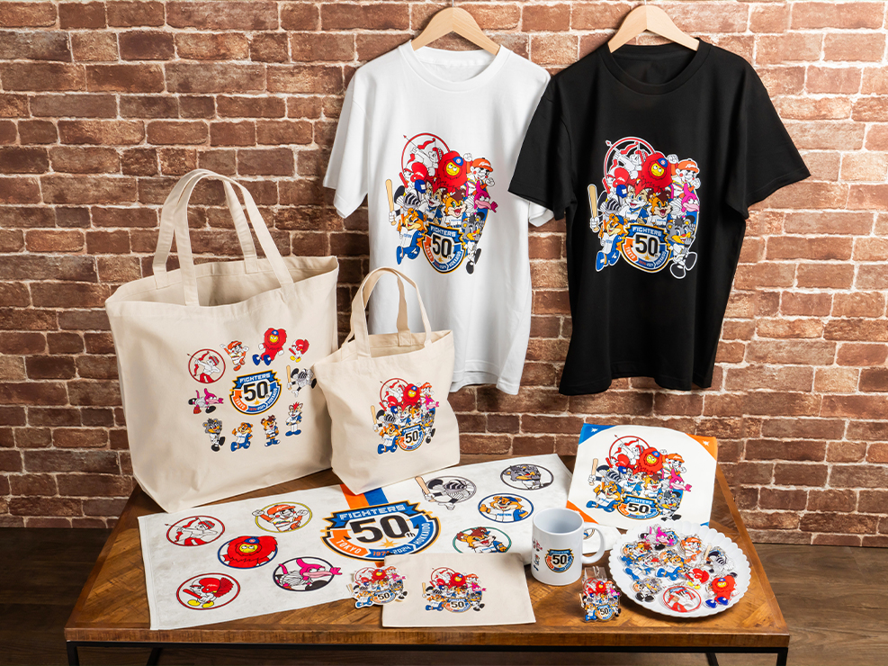 50thメモリアル 歴代マスコット デフォルメイラストグッズ