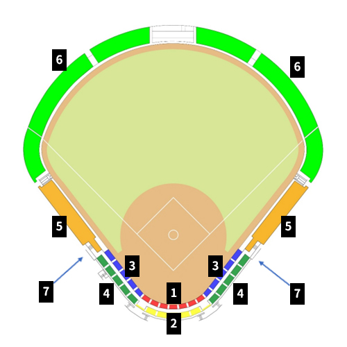 座席図＜TOKIWAスタジアム龍ケ崎＞
