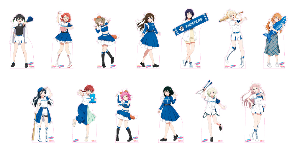 ニジガクメンバー13名のパネル展示