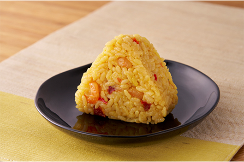 魚介だし香るパエリア風おにぎり