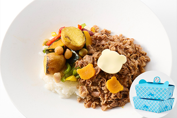 たっぷり野菜のえふたんのしぐれ焼肉丼