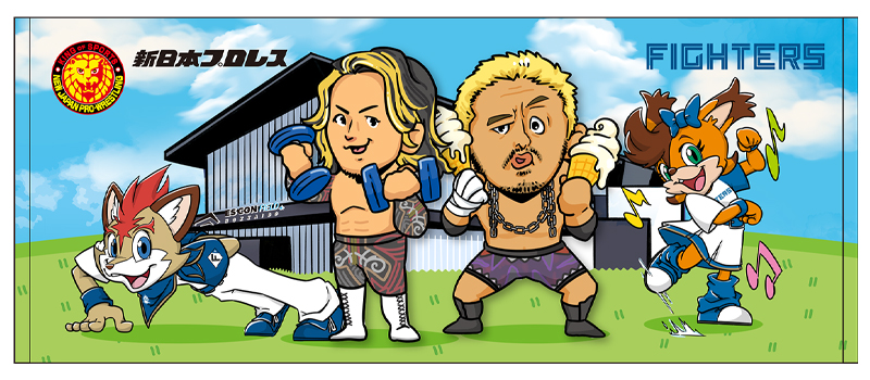 棚橋選手&真壁選手コラボ フェイスタオル