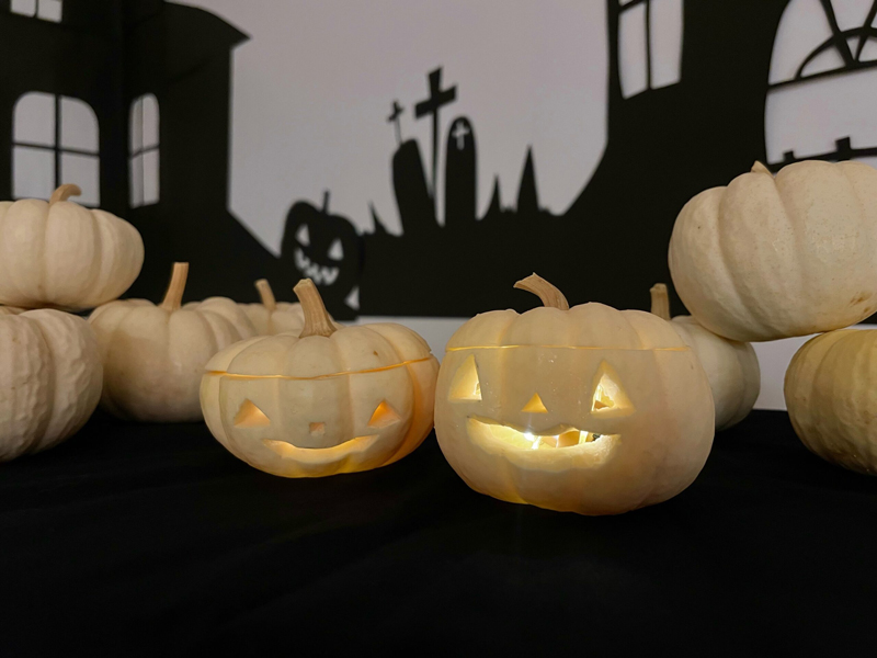 かぼちゃでジャック・オー・ランタン