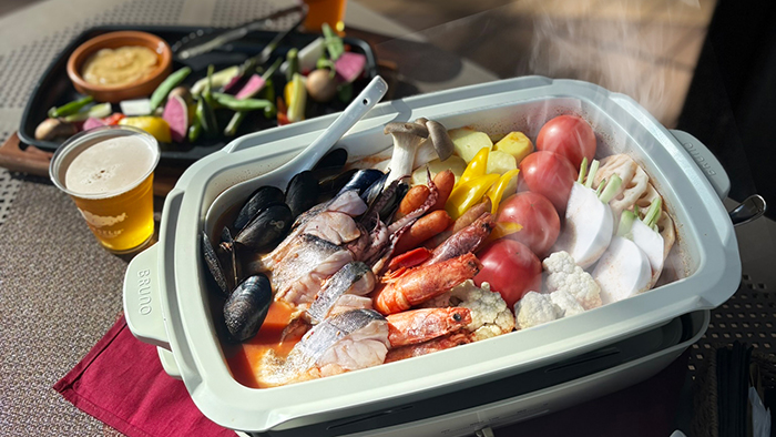 魚介とトマトのブイヤベース風お鍋