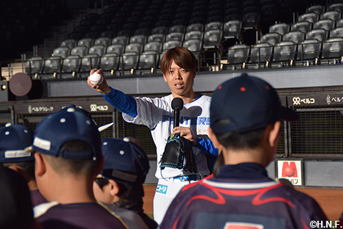 杉浦投手による指導