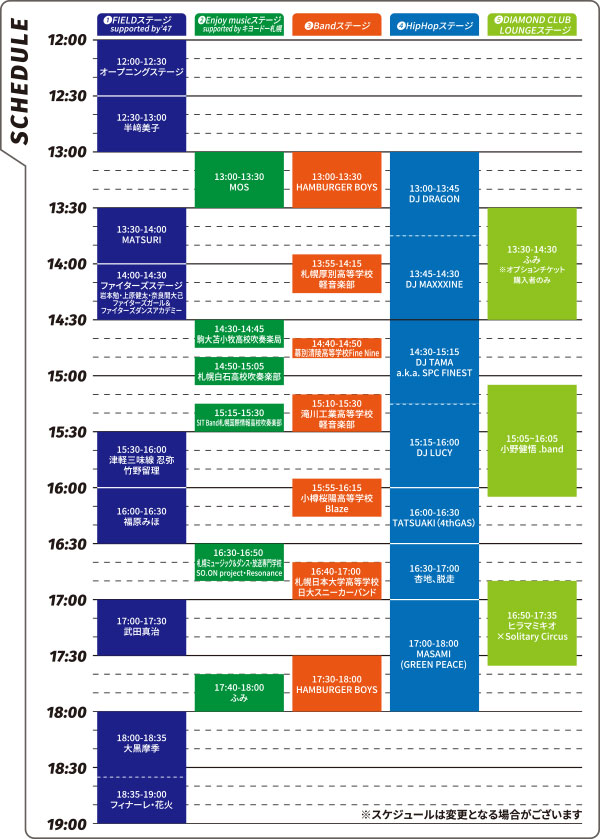 タイムスケジュール