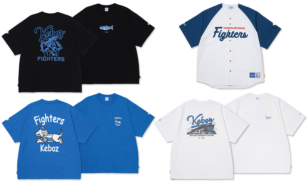FIGHTERS×KEBOZ ベースボールシャツ ケボズ ファイターズ 24