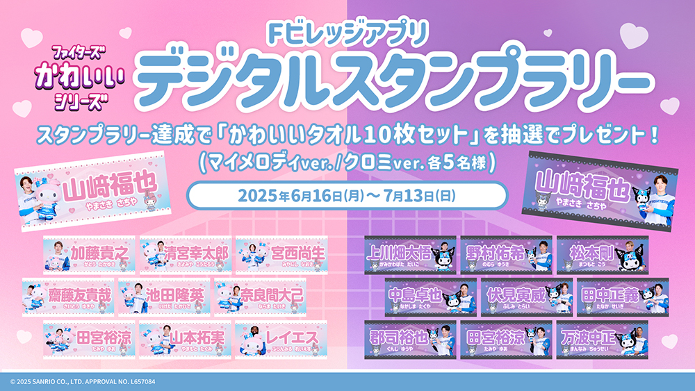 ファイターズかわいいシリーズ》スタンプラリー＆お買い物で