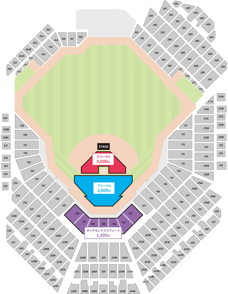 ミニライブ有料観覧エリア