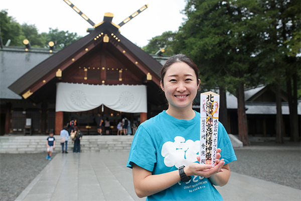 北海道神宮での必勝祈願の様子