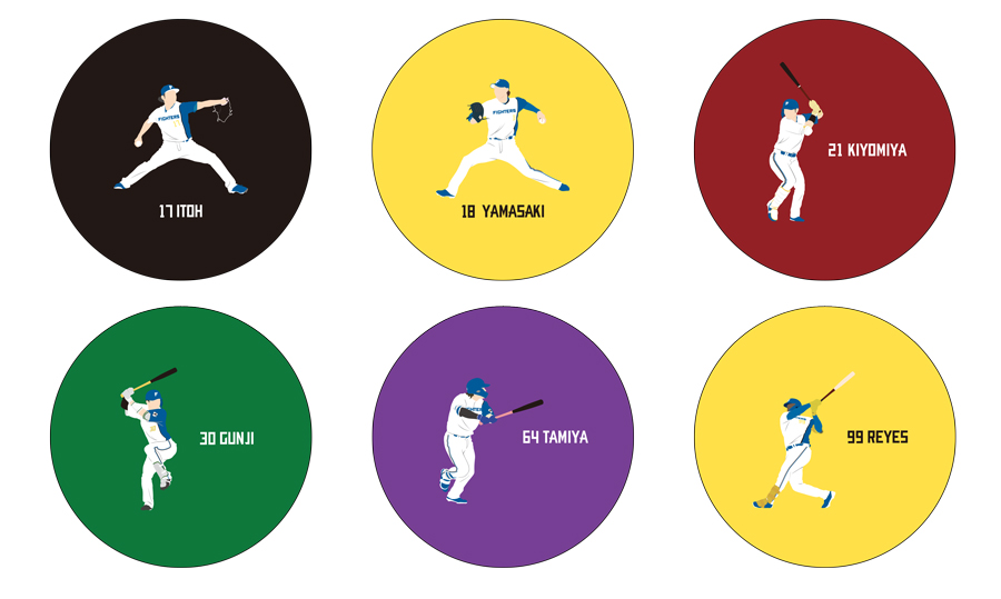 FAVオリジナル選手シルエット缶バッジ