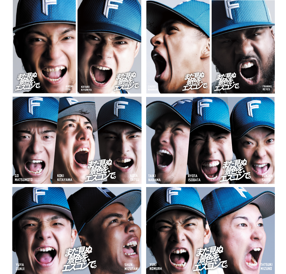 ファイターズ　まだ見ぬ景色をエスコンで　ステッカー13枚コンプリート まだ見ぬ景色を、エスコンで。」 限定ステッカーをプレゼント