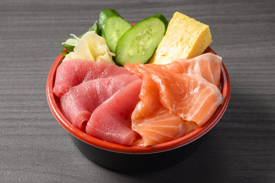 本マグロ生サーモン丼