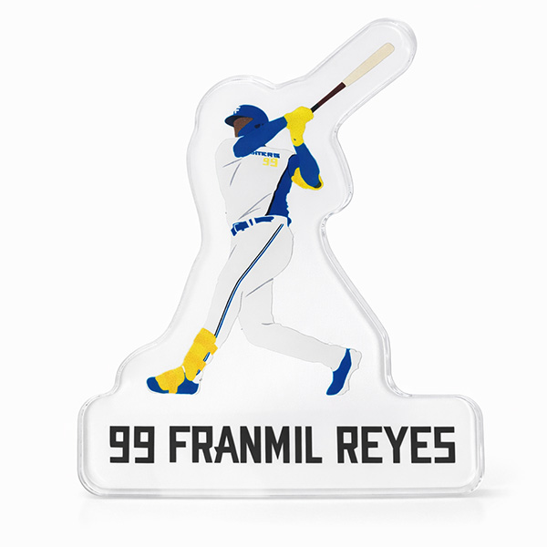 選手シルエットアクリルステッカー