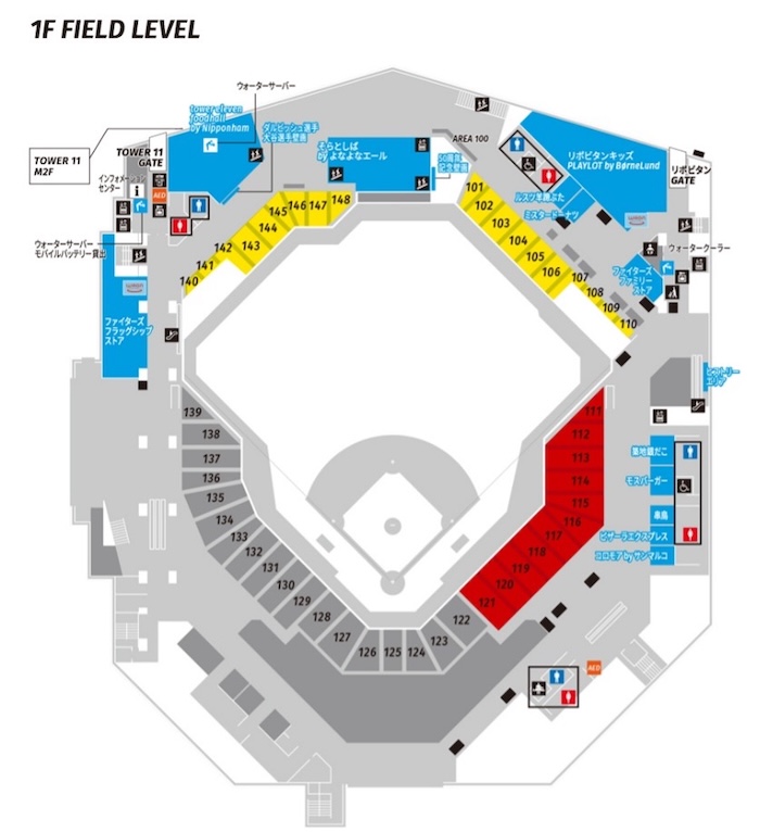 1F FIELD LEVEL Sec.101～110/Sec.140～148