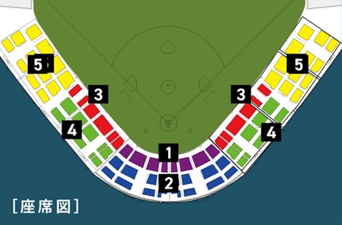 ウインドヒルひがし北海道スタジアム座席図