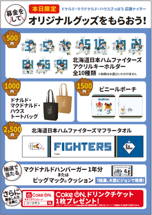 募金してオリジナルグッズをもらおう！