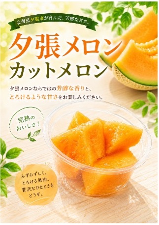 カット夕張メロン(800円)
