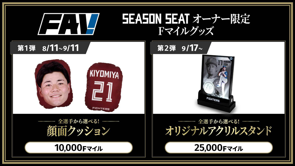 シーズンシートオーナー限定マイルグッズ banner