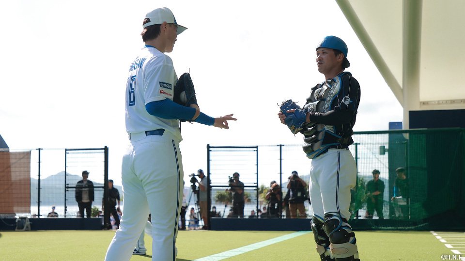 山崎福選手と伏見選手