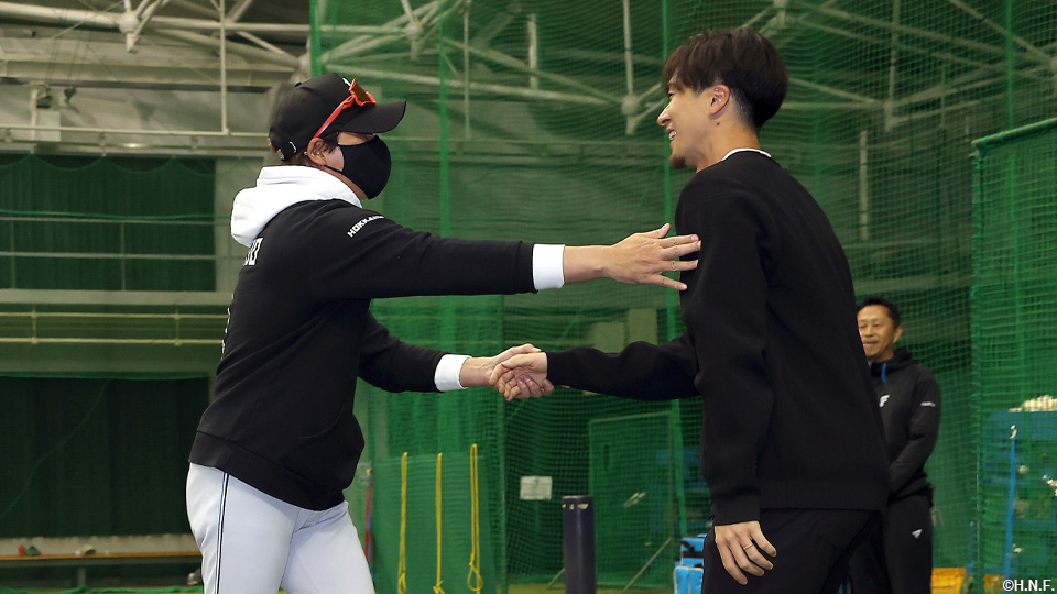 挨拶に訪れた上沢投手03