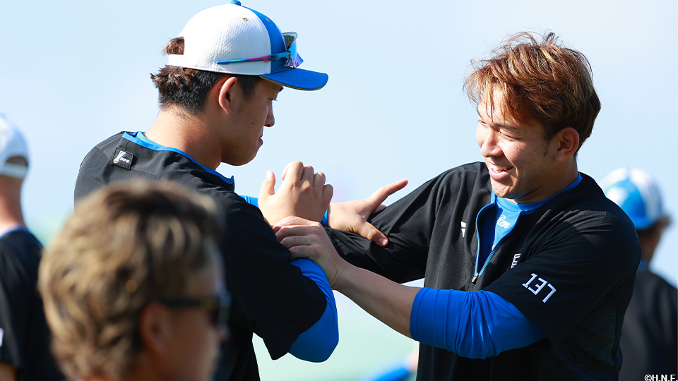 “北浦投手と柿木投手”