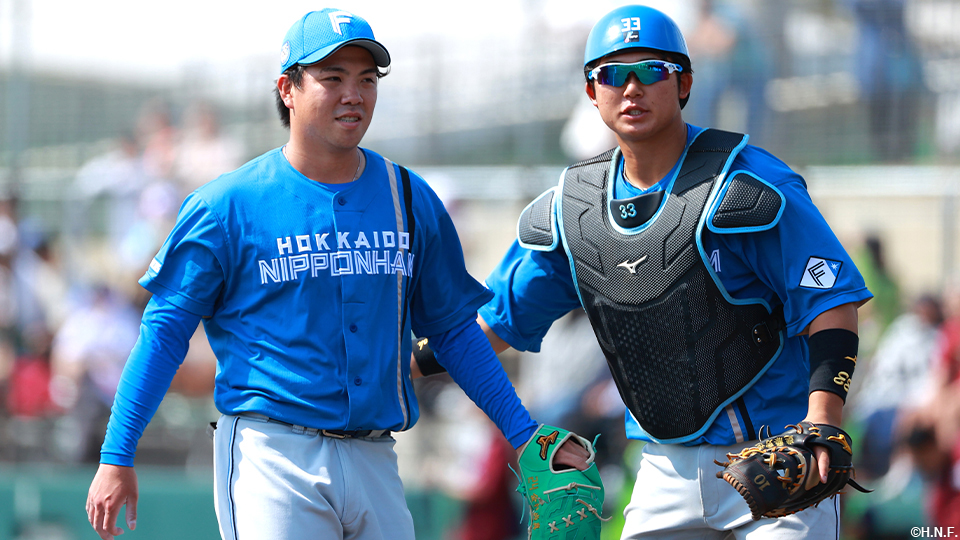 金村投手と進藤選手