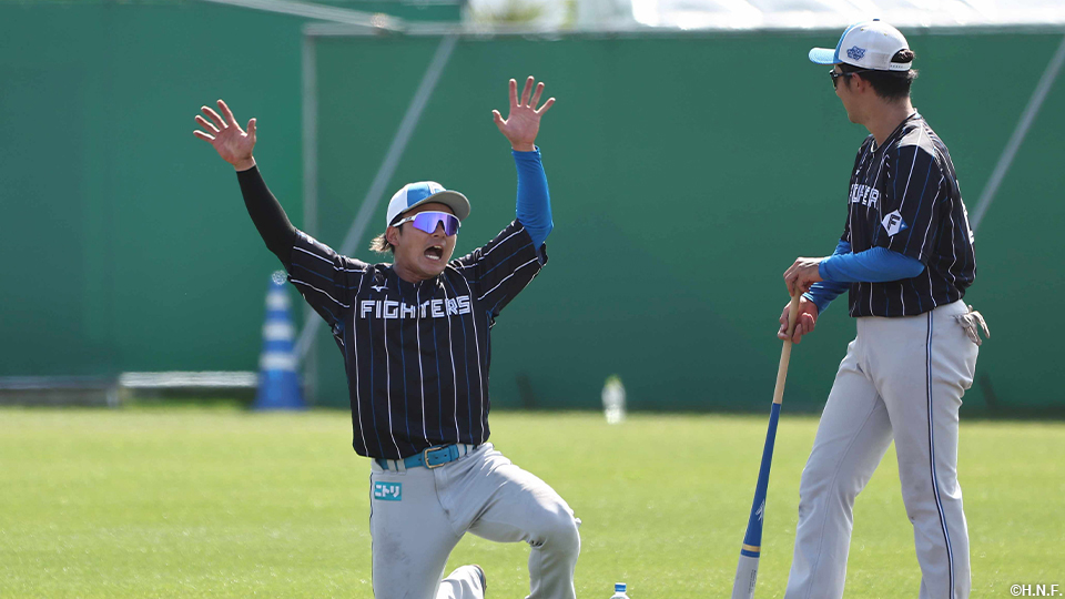 水野選手と谷内コーチ