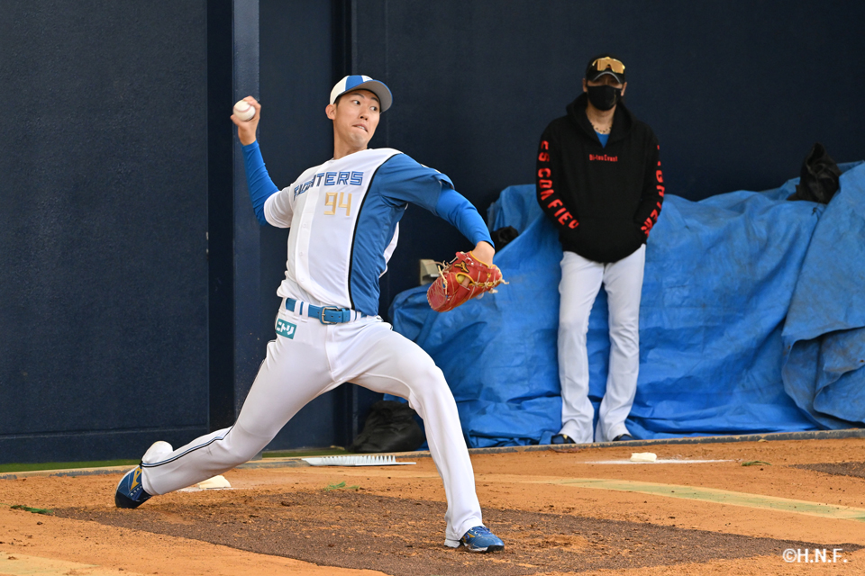 福島投手と新庄監督