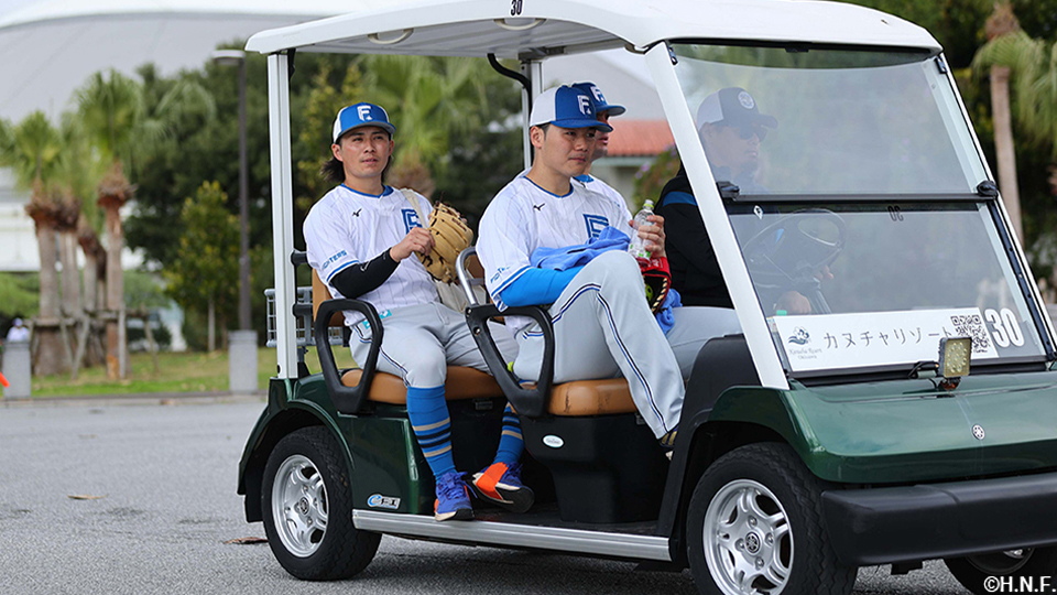 清宮選手、上川畑選手、マルティネス選手