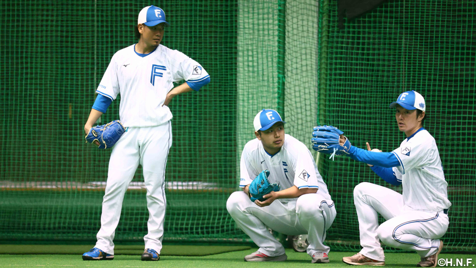 福田投手、松浦投手、玉井投手