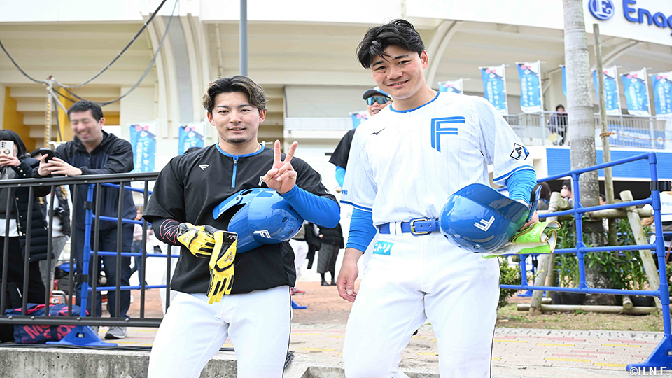 水野選手と清宮選手