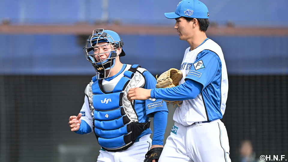 加藤大投手と梅林選手